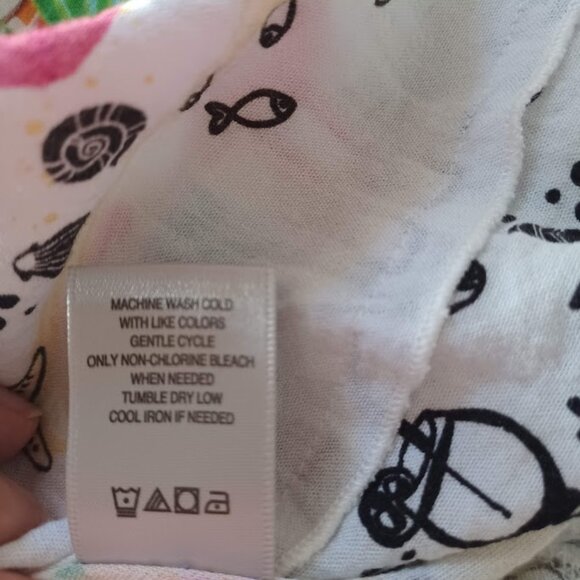 John Mark White/Colorful BEACH DOGS Button-Front Tunic Blouse Size M - Picture 5 of 8